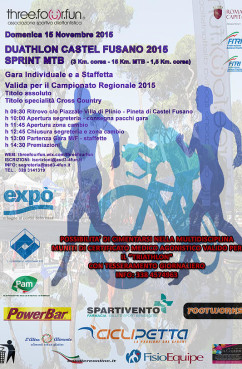 Cicli Petta al Duathlon Pineta di Castelfusano 15.11.15